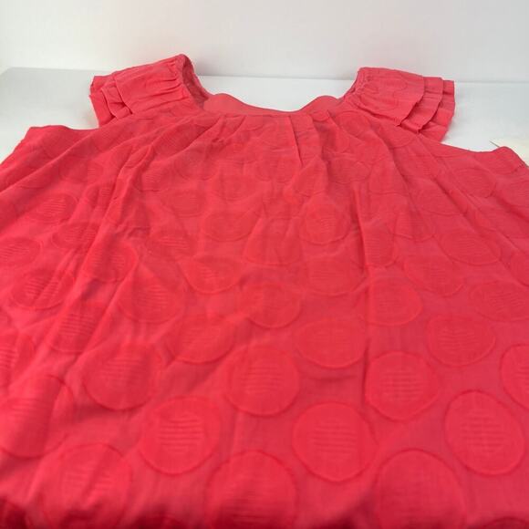 NEW Rabbit Rabbit Rabbit Women's 10 Cap Ruffled Sleeves Pink Circle Lined Dress - Picture 4 of 10